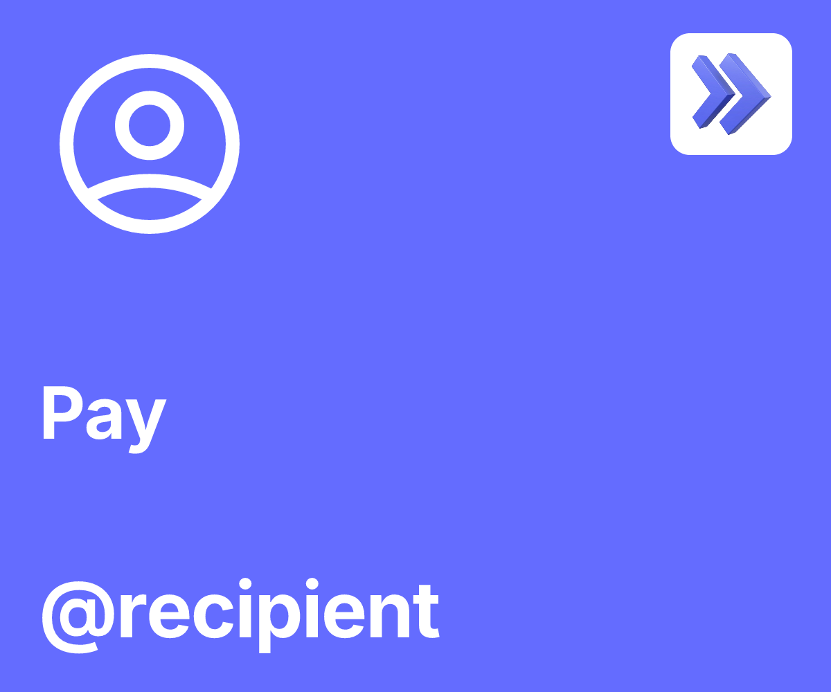 Open Graph preview: Pay @recipient