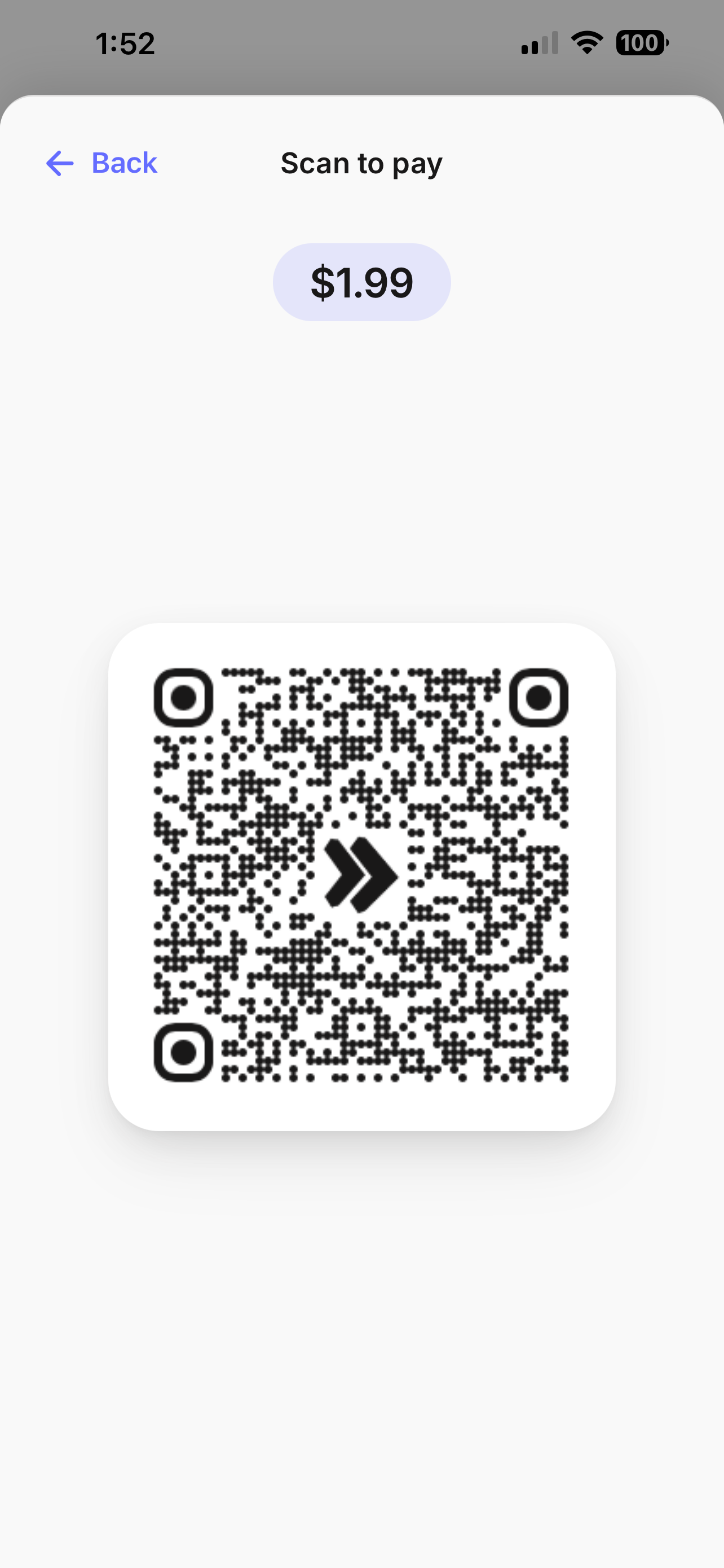 Yatori Pay in-app QR code checkout preview