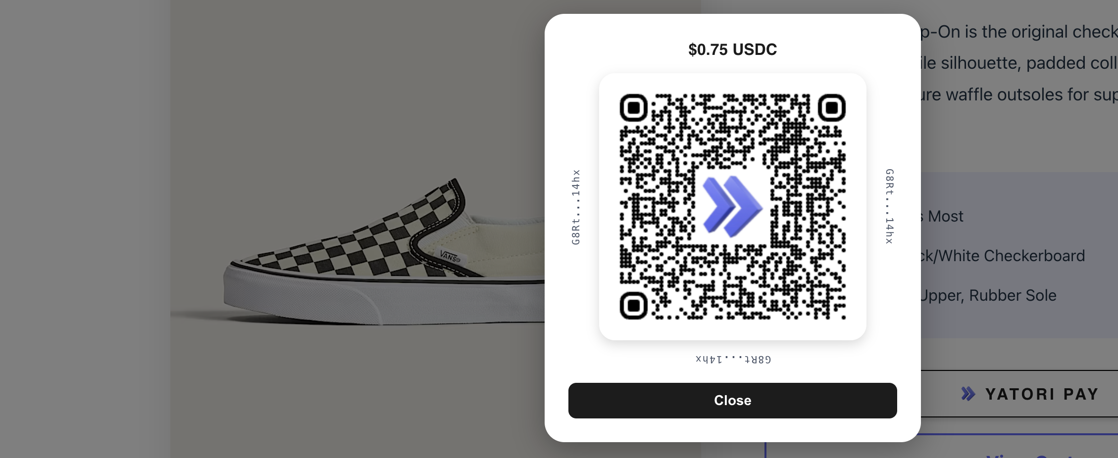 Yatori Checkout embed payments